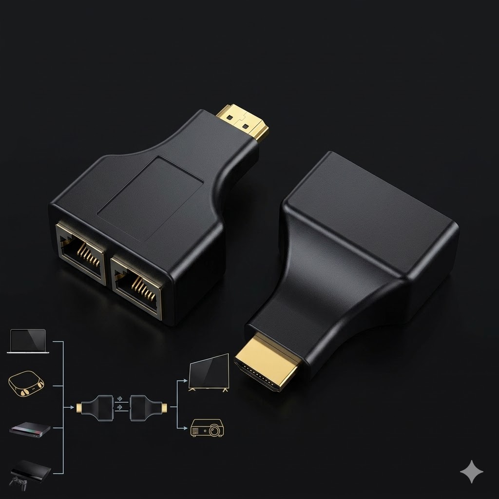 Technotech HDMI Extender Over Cat5e/Cat6 Cable Upto 30 Meters Technotech Technologies