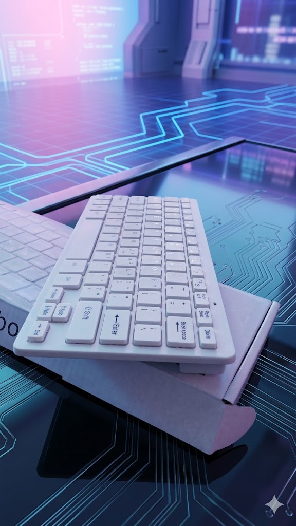 Technotech 2.4G Mini Wireless Keyboard & Mouse Combo with Silicone Keyboard Cover (White) Technotech Technologies