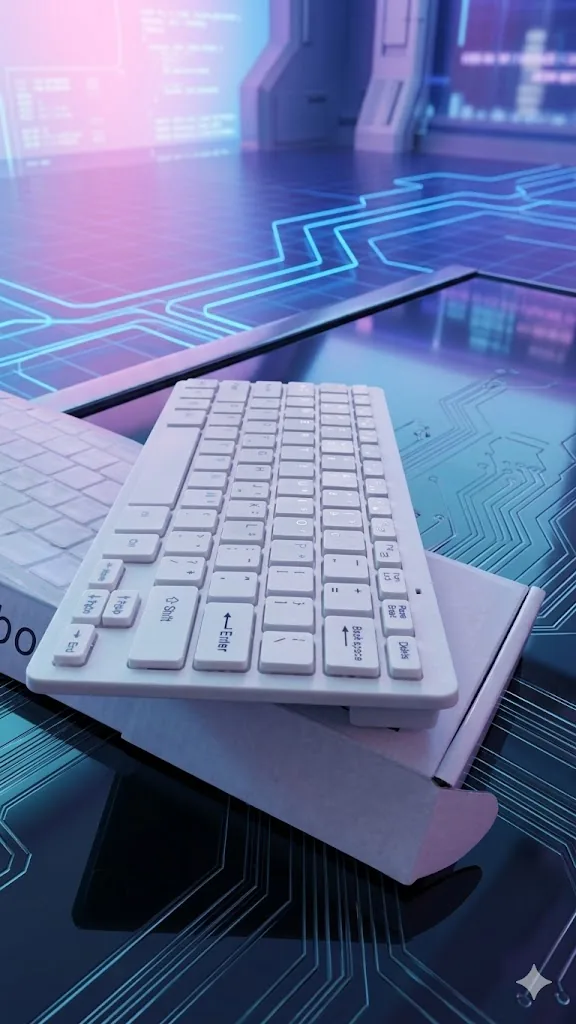 Technotech 2.4G Mini Wireless Keyboard & Mouse Combo with Silicone Keyboard Cover (White) Technotech Technologies
