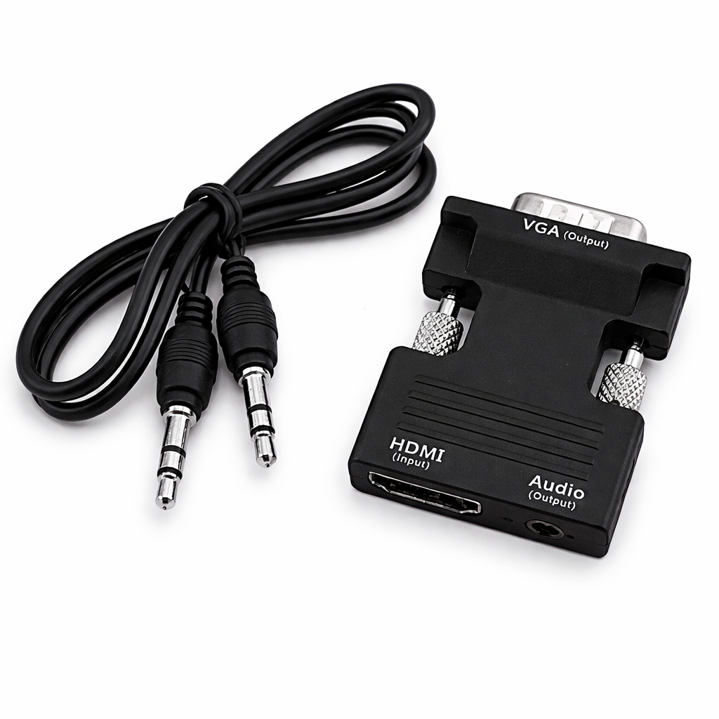 HDMI TO VGA CONVERTER WITH AUDIO (WHITE BOX) Technotech Technologies