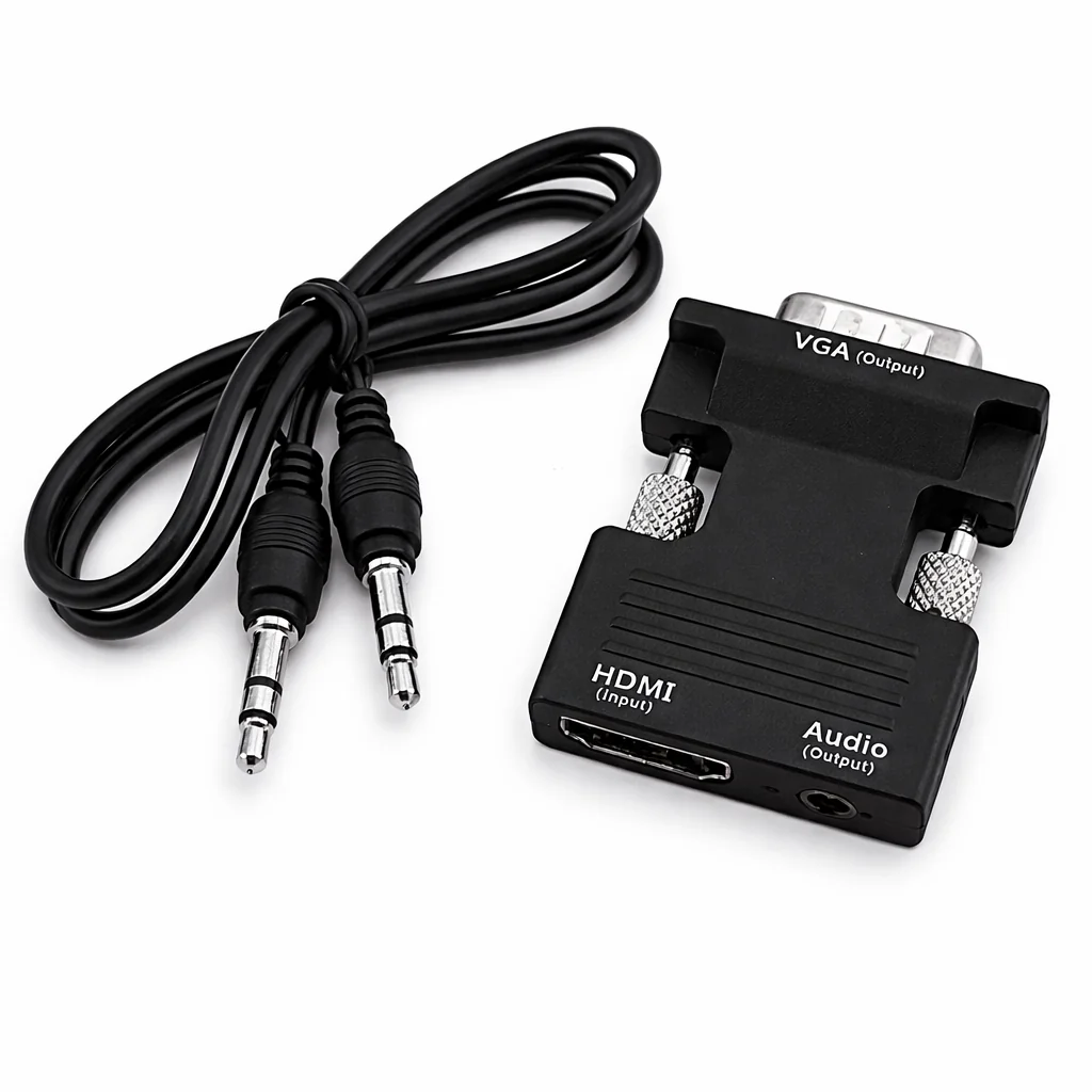 HDMI TO VGA CONVERTER WITH AUDIO (WHITE BOX) Technotech Technologies