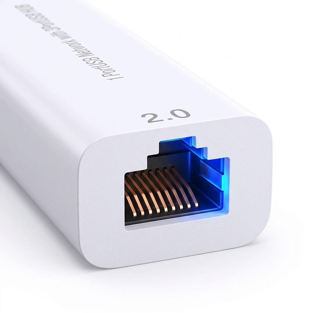 USB 2.0 to LAN Ethernet Adapter with 3-Port USB Hub Technotech Technologies