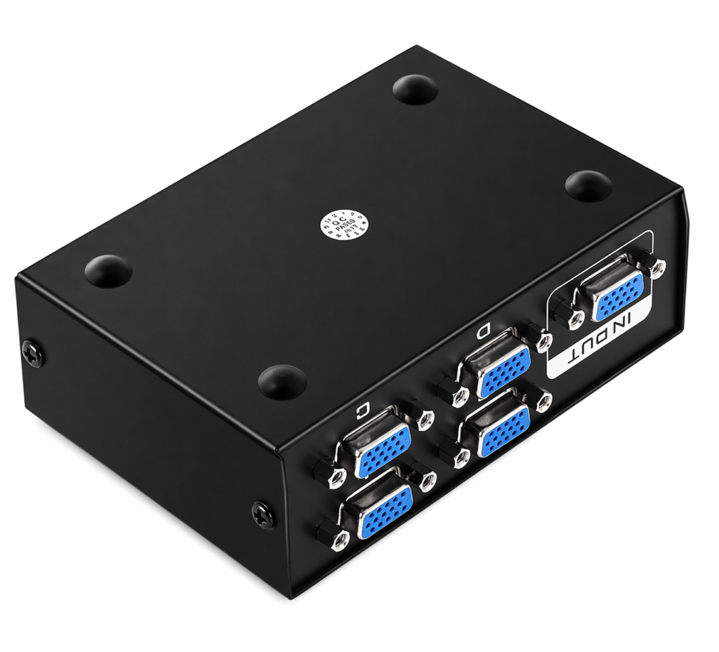 Technotech 4 Port VGA Switch – 4 In 1 Out VGA Monitor Switch Box for PC, Laptop & Projector Technotech Technologies