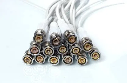 BNC CABLE WITH WIRE INDIAN *PACK OF 10*(WHITE)