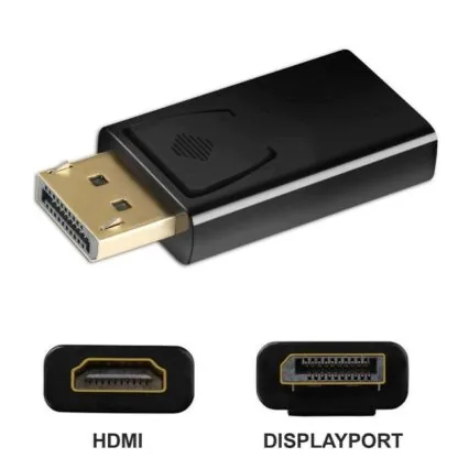 DP to HDMI Converter 4K High-Speed DisplayPort to HDMI Adapter (Male to Female)