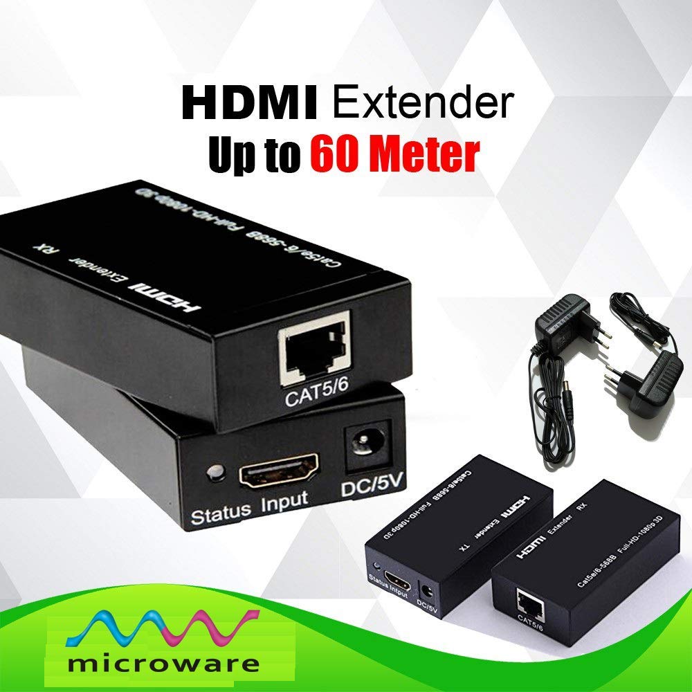 Extender HDMI RJ45 1080p HDMI extender cat6/5e 60M over ethernet LAN  Extensor Like HDMI Splitte for PS4 apple TV PC laptop HDTV - AliExpress