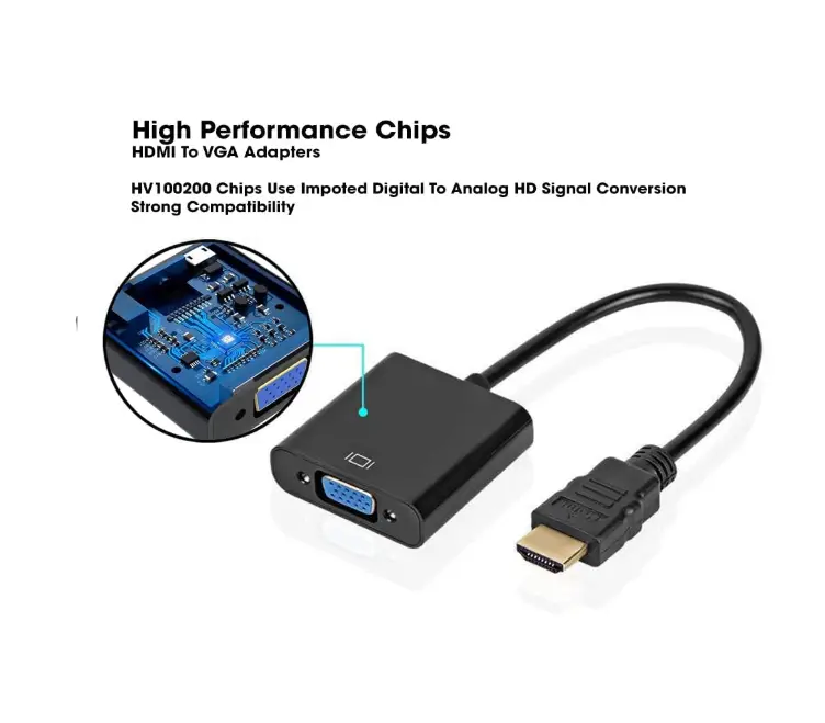 HDMI to VGA + Audio Converter Adapter (HDMI Male to VGA Female) Technotech Technologies