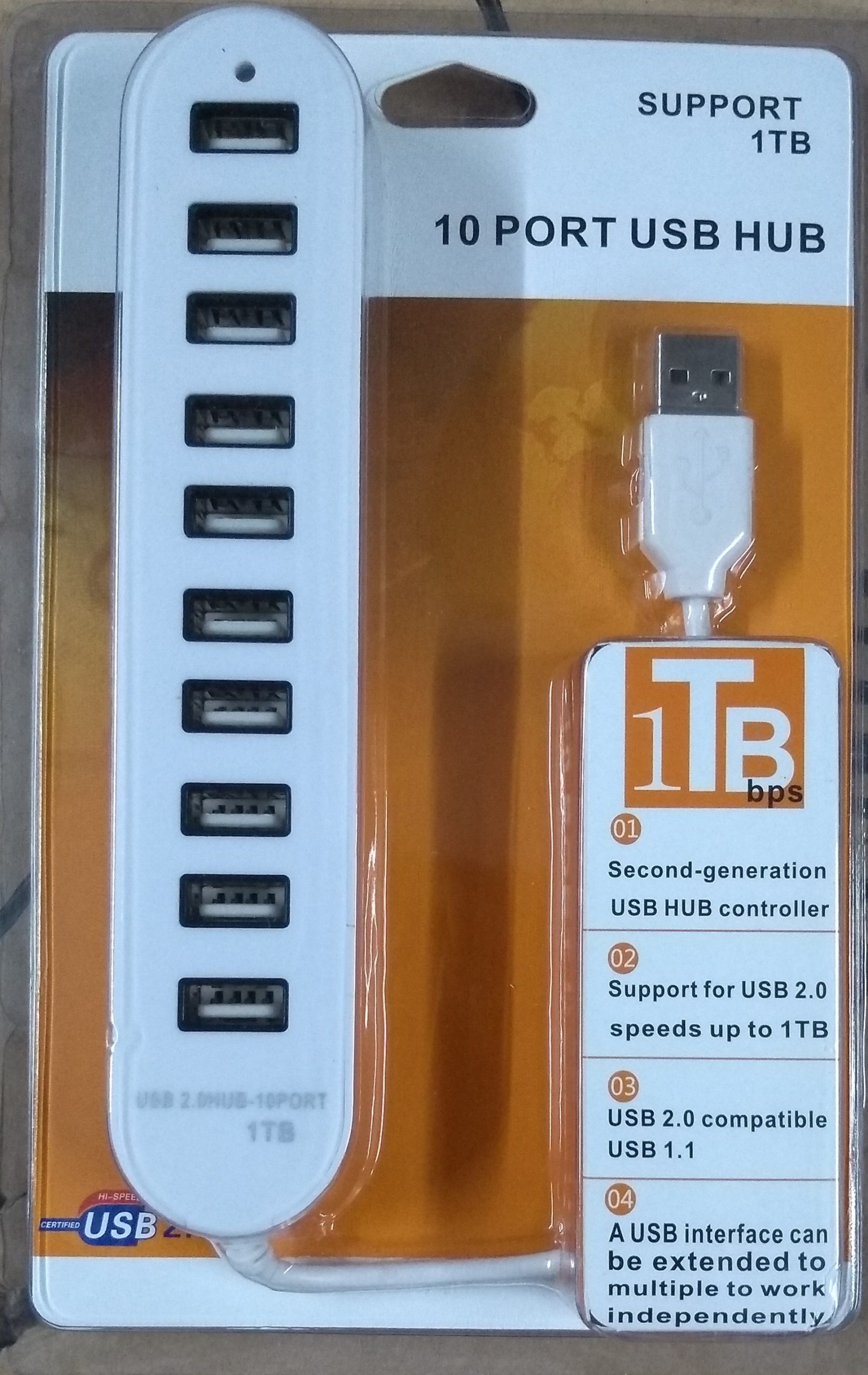 Technotech 10 Port USB 2.0 High-speed Hub 1 Tbps