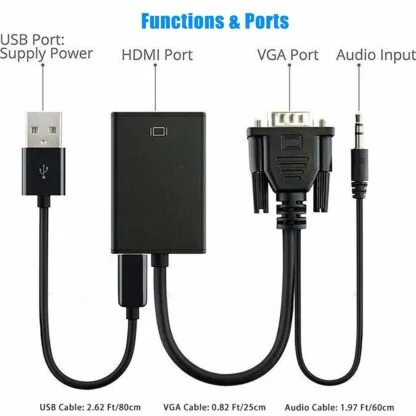 VGA TO HDMI CONVERTER WITH AUDIO(Blister Packing)