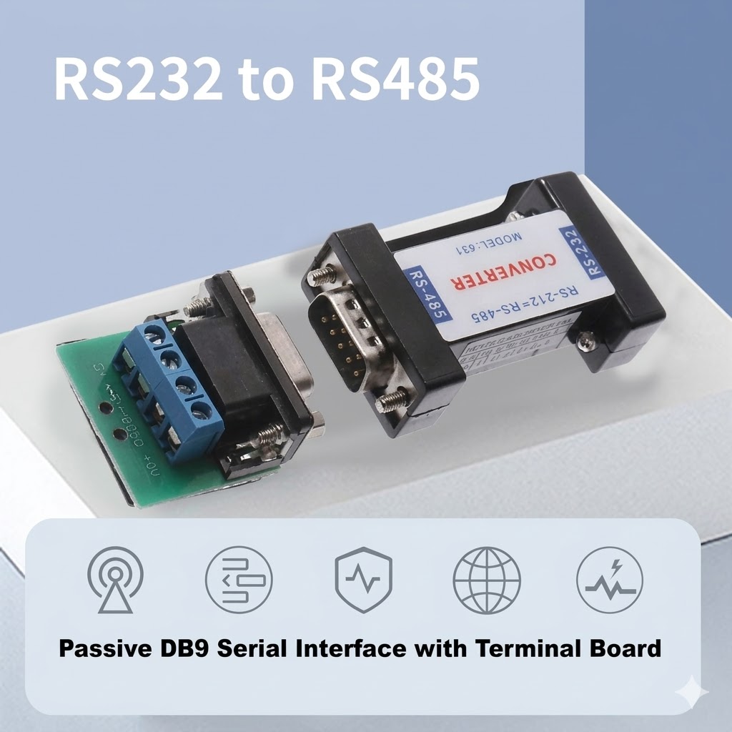 9 PIN MINI-SIZE RS232 TO RS485 COMMUNICATION DATA CONVERTER ADAPTER Technotech Technologies