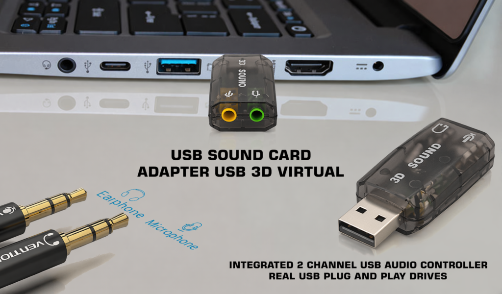 Technotech 5.1 USB Sound Card with Mic & Headphone Jack Technotech Technologies