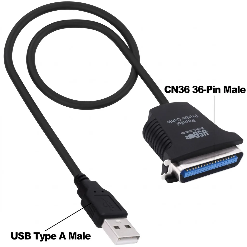 USB TO 36 PIN IEEE PARALLEL PORT PRINTER CONVERTER CABLE Technotech Technologies
