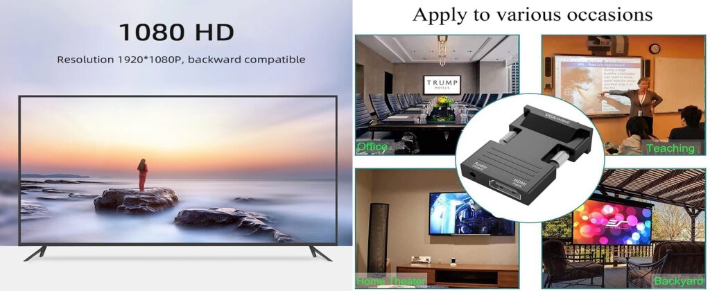 HDMI TO VGA CONVERTER WITH AUDIO (WHITE BOX) Technotech Technologies