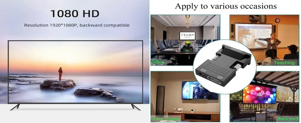 HDMI TO VGA CONVERTER WITH AUDIO (WHITE BOX) Technotech Technologies