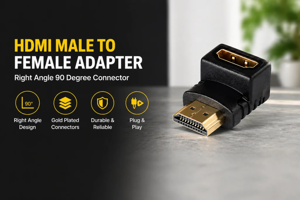 hdmi male to female l shape connector