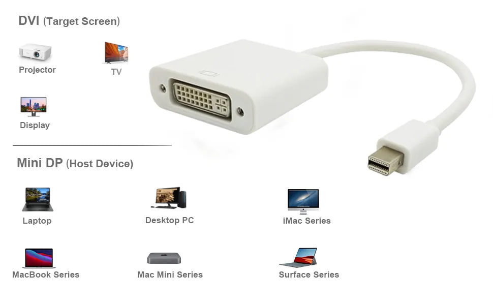 MINI DP To DVI CONVERTER (24+5) Technotech Technologies