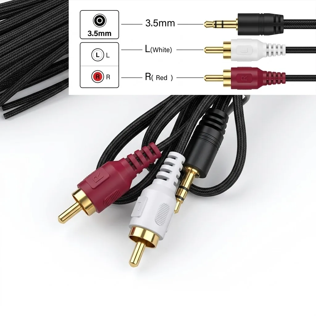 Technotech 3.5mm Stereo To 2 RCA (1.5 MTR) Technotech Technologies