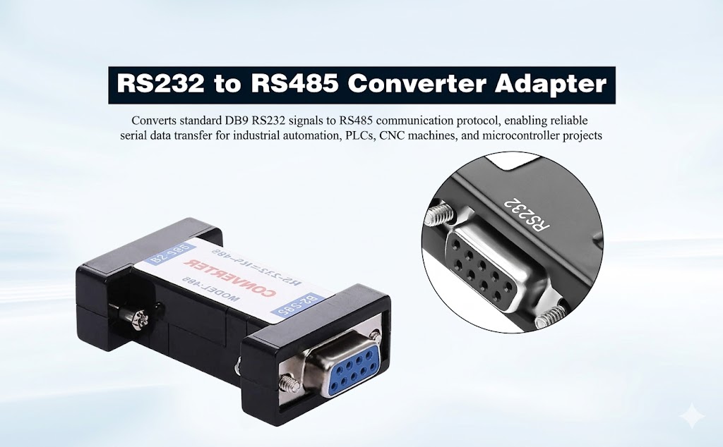 9 PIN MINI-SIZE RS232 TO RS485 COMMUNICATION DATA CONVERTER ADAPTER Technotech Technologies