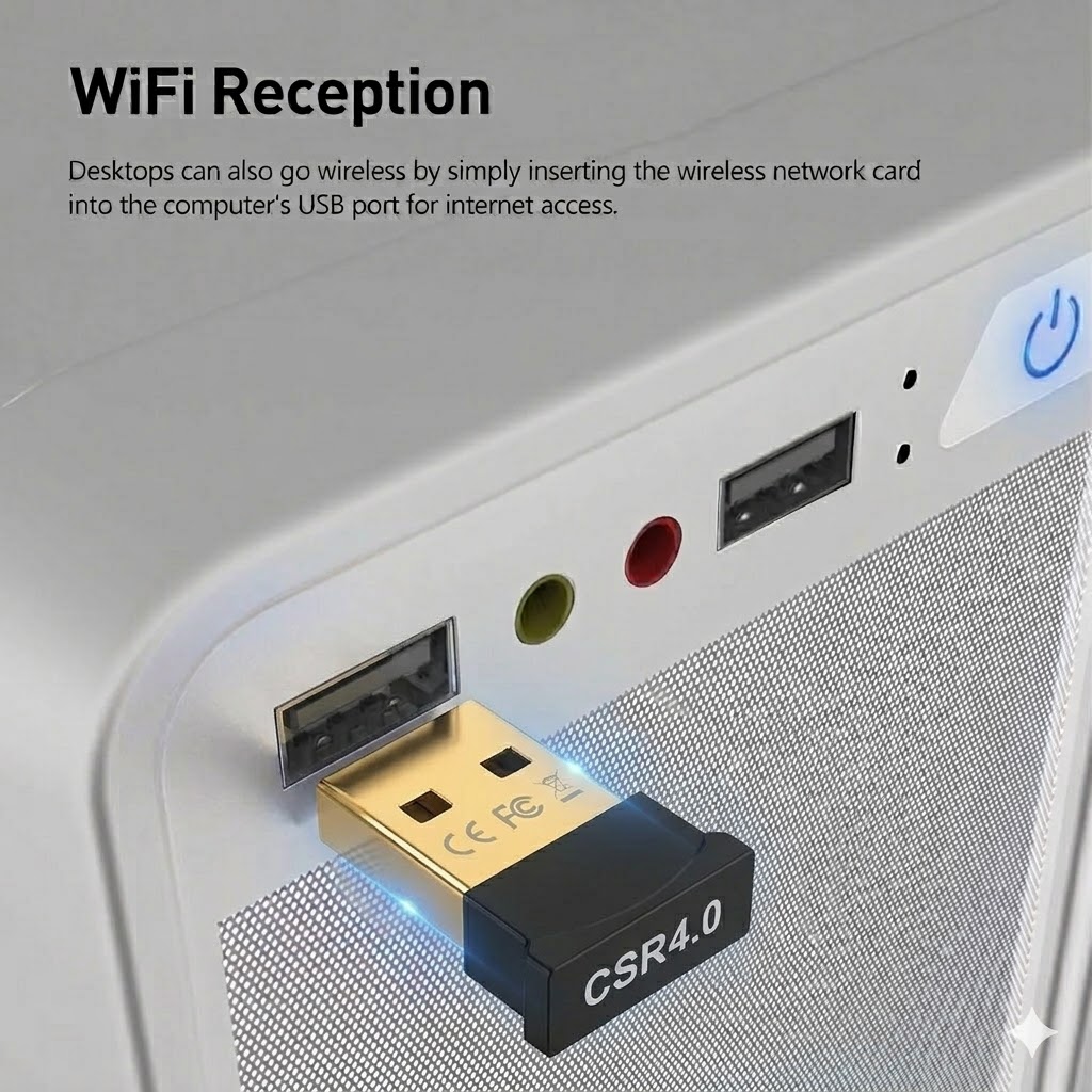 Technotech Bluetooth 4.0 USB Adapter (20–50m) Wireless Dongle Technotech Technologies