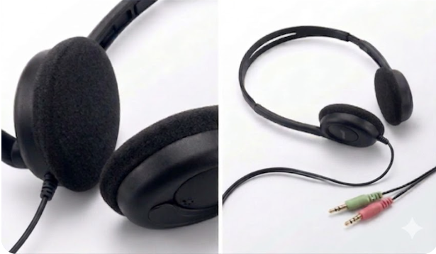 Technotech HC-200C Wired Over the Ear Headphone (With mic Yes, Black) Technotech Technologies