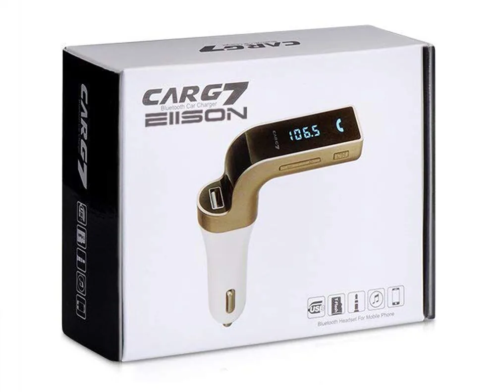 Technotech Car G7 LCD Bluetooth Car Charger with in Built Mic to-900