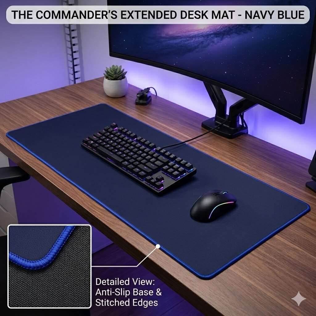 Technotrech Speed Type Mouse Pad XXL (Blue, 600mm x 300mm x 2mm) Technotech Technologies