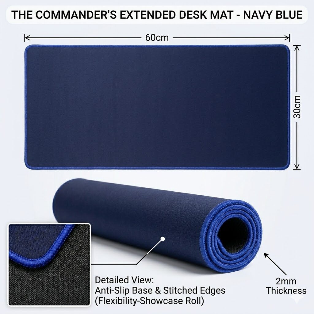 Technotrech Speed Type Mouse Pad XXL (Blue, 600mm x 300mm x 2mm) Technotech Technologies