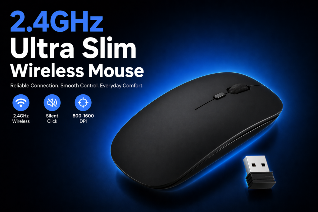 Technotech Ultra Slim 2.4 Ghz Wireless Mouse (TT-G03, Black) Technotech Technologies
