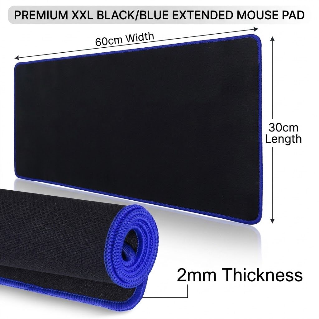 Technotrech Speed Type Mouse Pad XXL (Blue, 600mm x 300mm x 2mm) Technotech Technologies