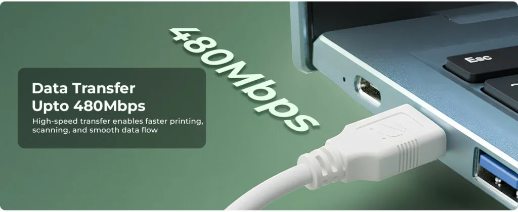 Technotech USB 2.0 High Speed Printer Scanner Cable (1.5 Meter) Technotech Technologies