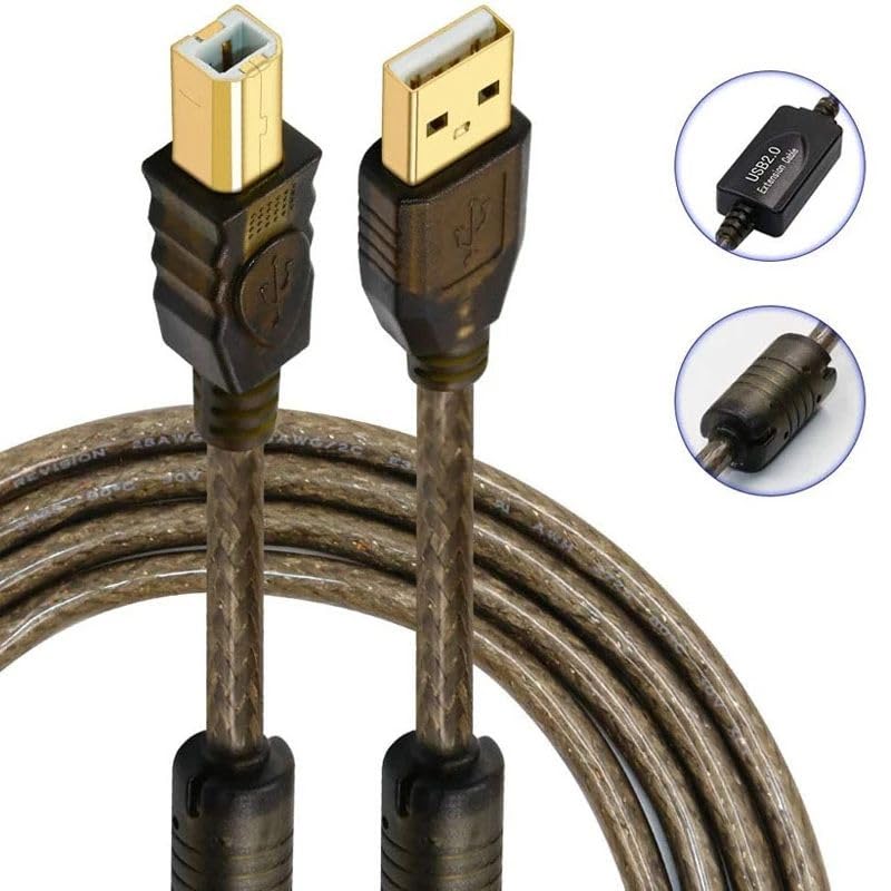 Technotech USB 2.0 Active A Male To B Printer Boosted Extension Cable (5 Meter) Technotech Technologies