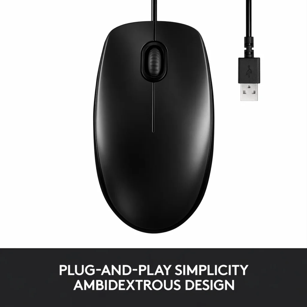 Technotech Wired Optical Mouse 1000 Dpi (M90, Black) Technotech Technologies