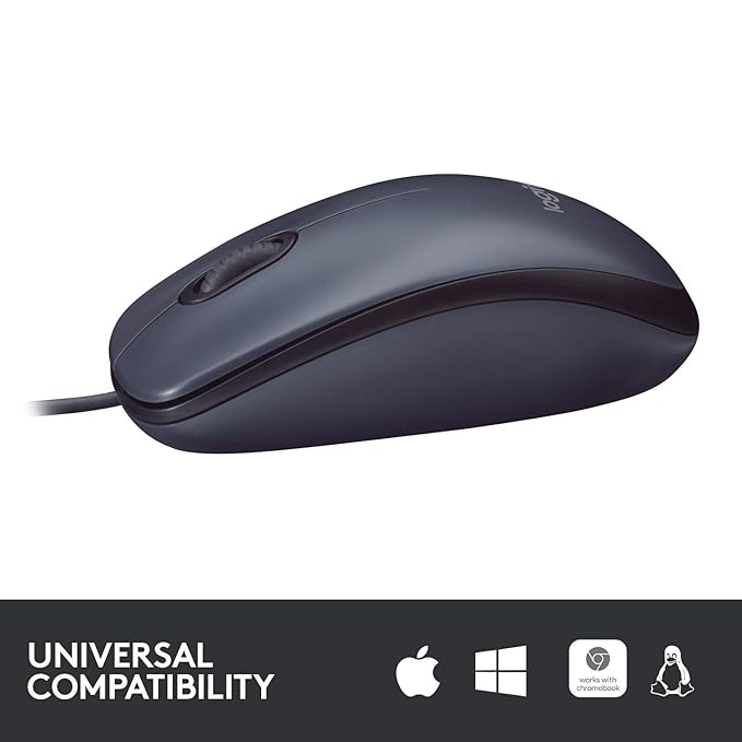 Logitech M90 Wired Optical Mouse 1000Dpi (Chinese Ver., Black) Technotech Technologies
