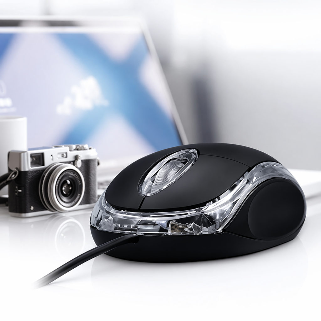 Technotech PS/2 Mini Wired Optical Mouse (TT-01B, Black) Technotech Technologies