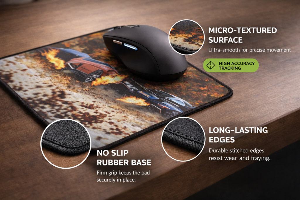 Silk Gliding R7 Mousepad – 200×250mm, Multiple Design Options Technotech Technologies