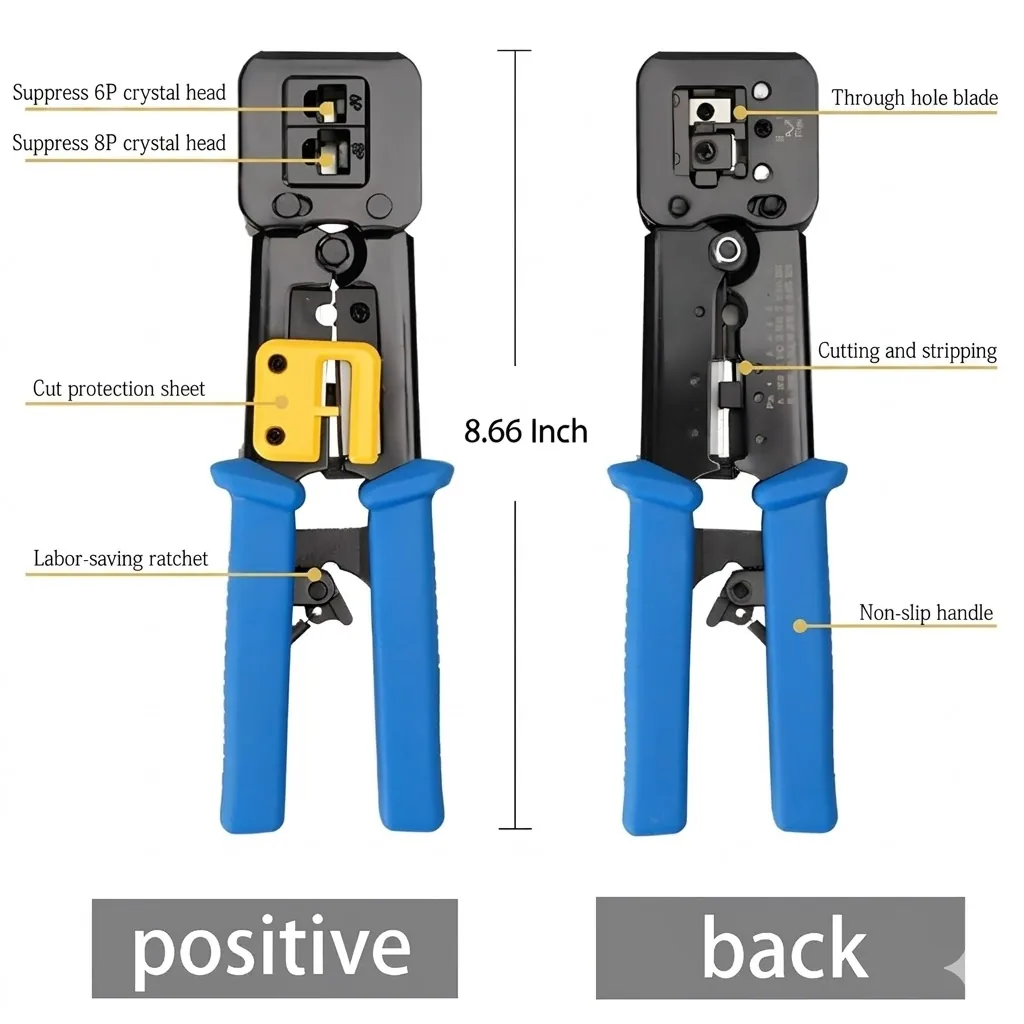 Pass Through Crimping Tool 367-2 – Professional RJ45 Network Cable Tool Technotech Technologies