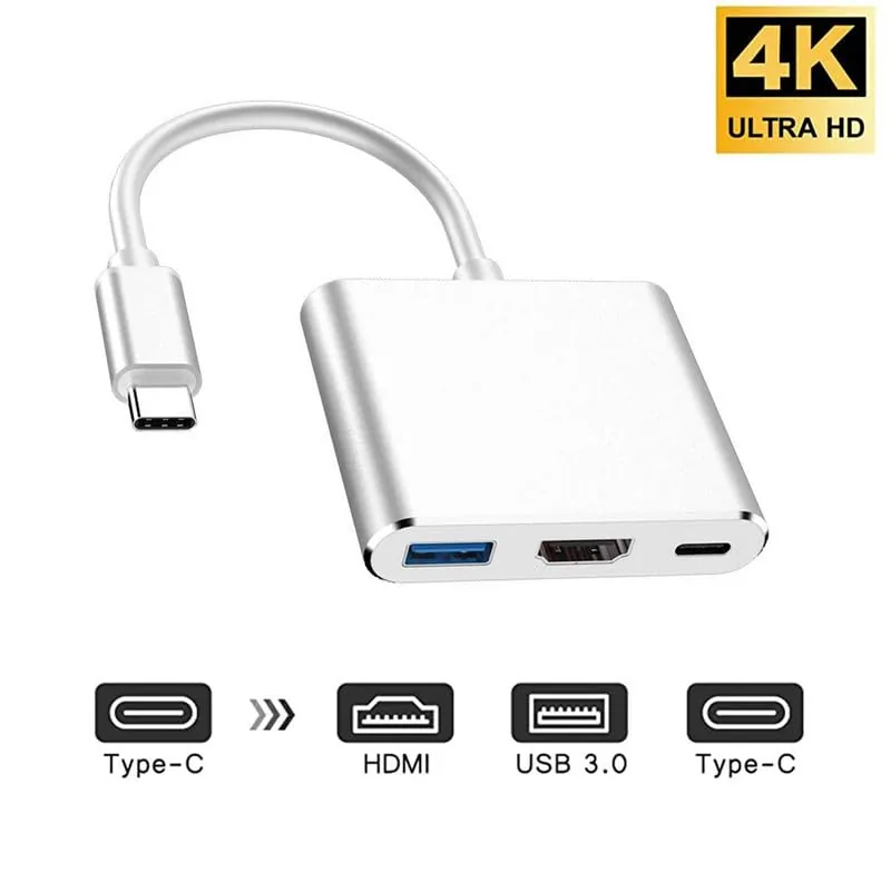USB-C to HDMI 3-in-1 Adapter – 4K 60Hz Type-C Converter Technotech Technologies