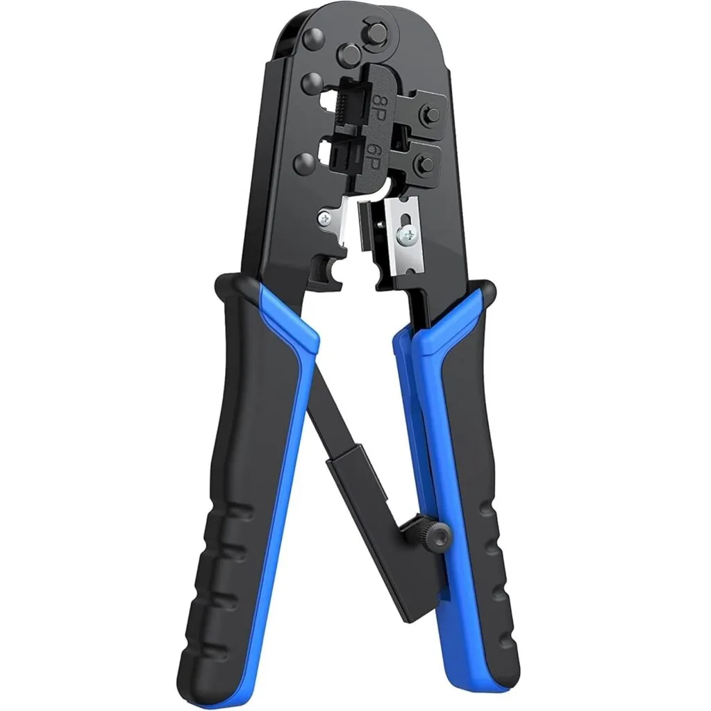 Blue Techno 568 Heavy Modular Crimping Tool – Professional RJ45 Network Cable Tool Technotech Technologies
