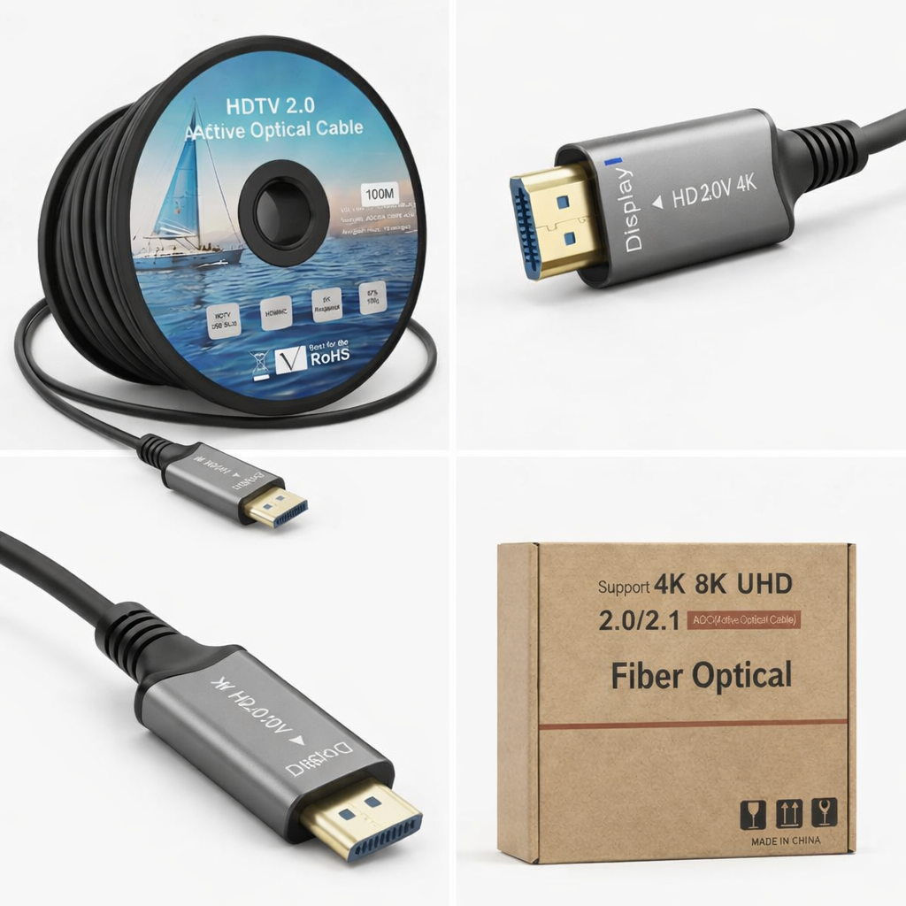Fiber Active Optical Cable | 100 Meter High-Speed HDMI 2.0 for 4K & 8K UHD Ultra HD Performance Technotech Technologies