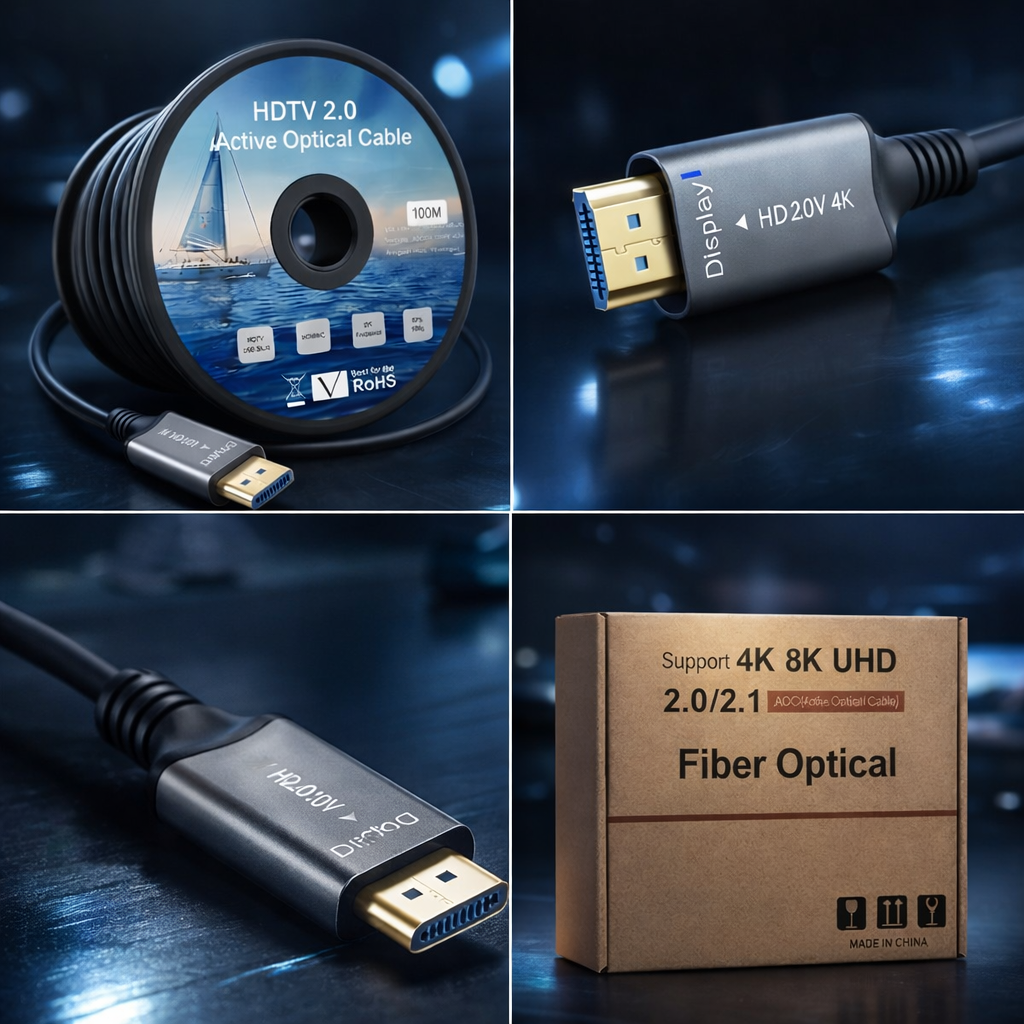 Fiber Active Optical Cable | 100 Meter High-Speed HDMI 2.0 for 4K & 8K UHD Ultra HD Performance Technotech Technologies