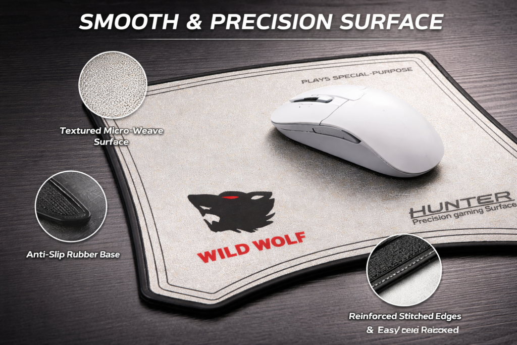 HUNTER H8 SIDE GLIDING MOUSE PAD (250MM300MM2MM) Technotech Technologies