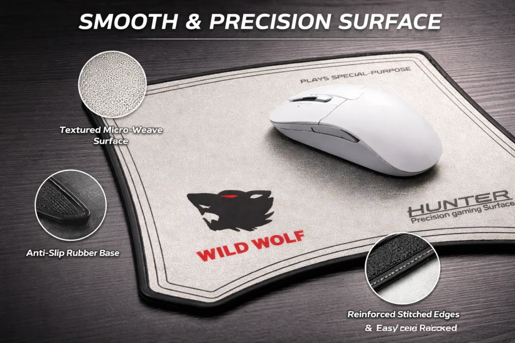 HUNTER H8 SIDE GLIDING MOUSE PAD (250MM300MM2MM) Technotech Technologies