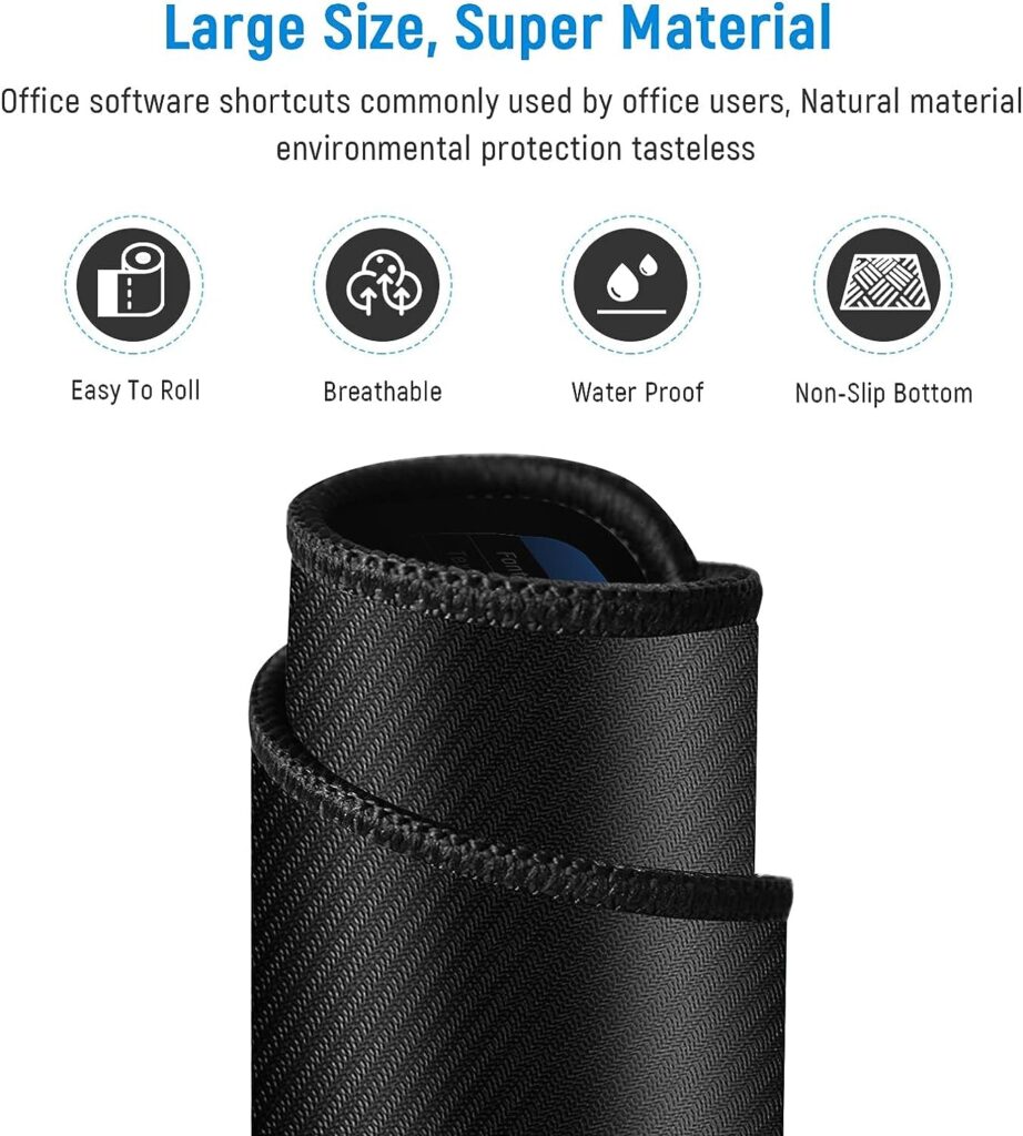Anti slip keyboard shortcut mousepad (300×600mm) Technotech Technologies