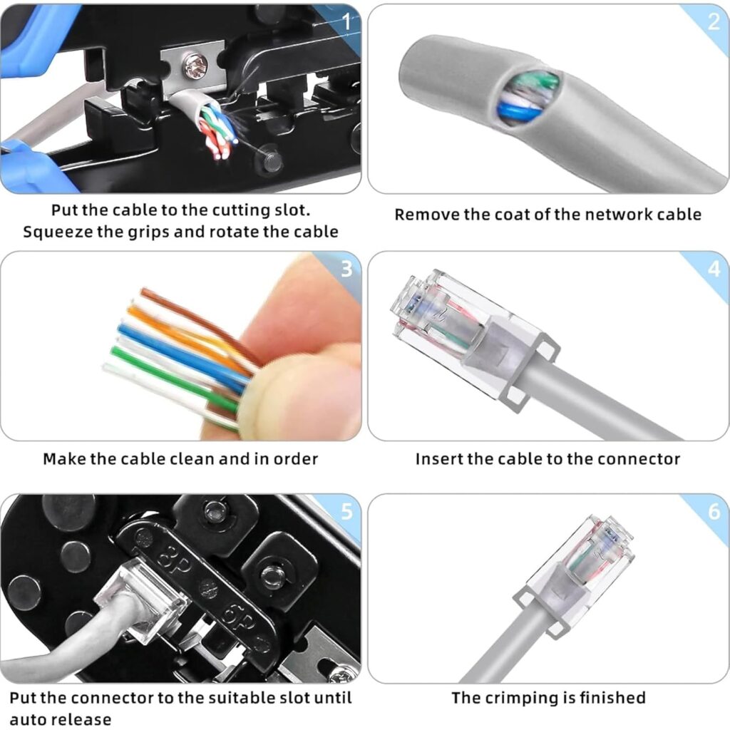 Blue Techno 568 Heavy Modular Crimping Tool – Professional RJ45 Network Cable Tool Technotech Technologies