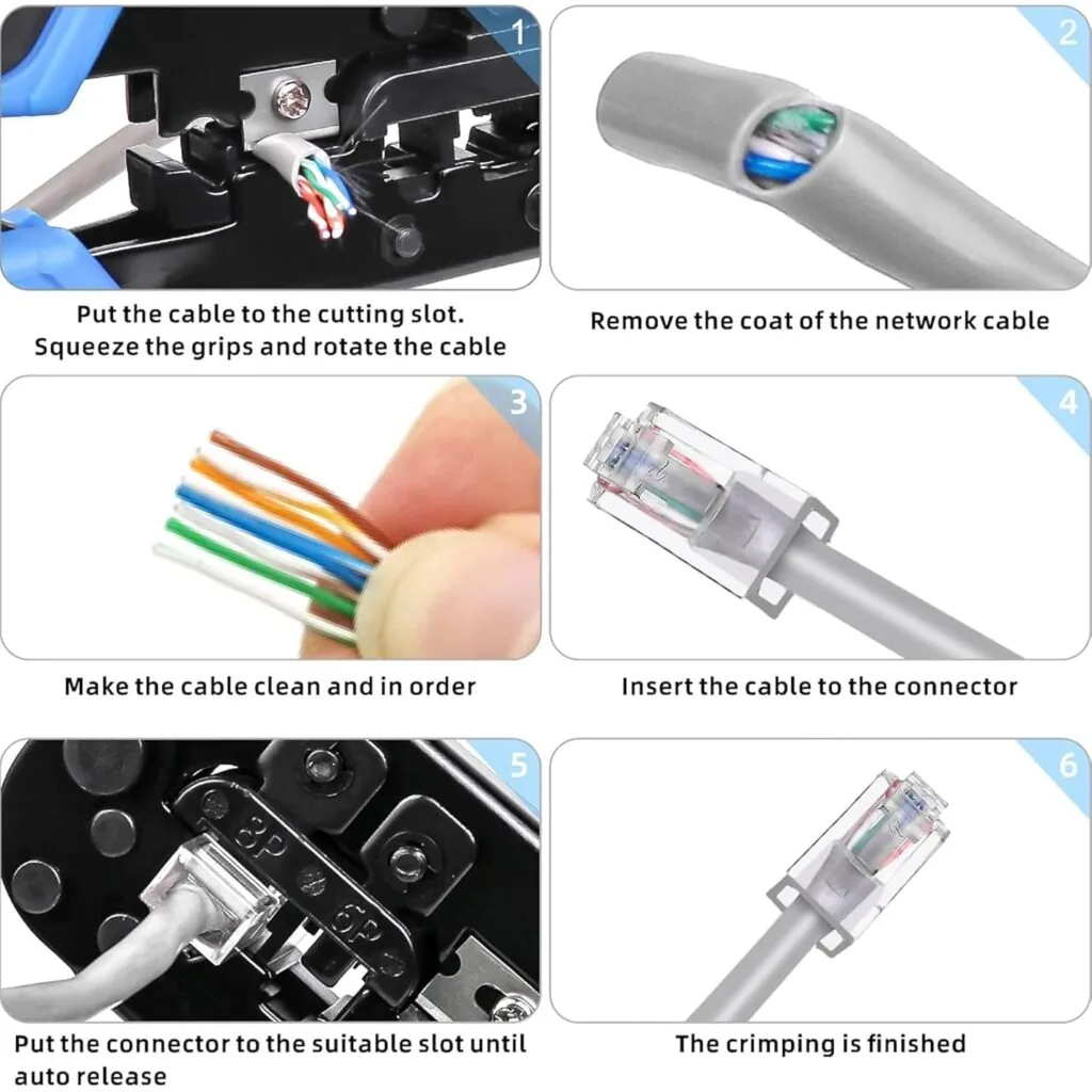Blue Techno 568 Heavy Modular Crimping Tool – Professional RJ45 Network Cable Tool Technotech Technologies
