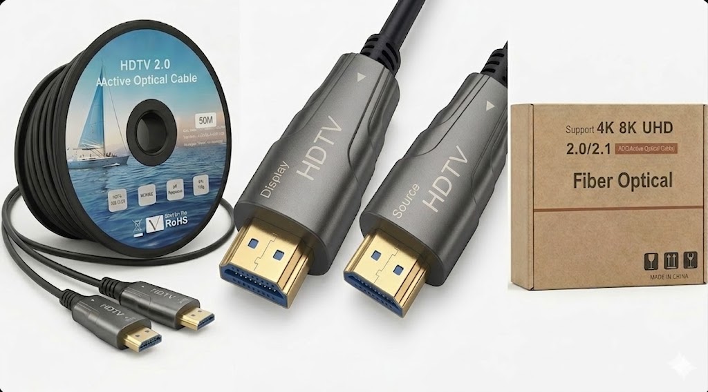 Fiber Active Optical Cable | 50 Meter High-Speed HDMI 2.0 for 4K & 8K UHD Ultra HD Performance Technotech Technologies