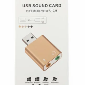 USB to 3.5mm Audio Jack Adapter 7.1CH HiFi External USB Sound Card with Mic and Headphone Ports
