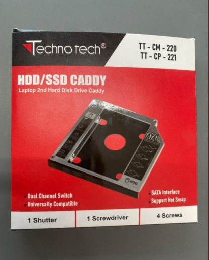 HDD SSD Laptop Caddy 9.5mm TT-CP-221 – 2nd Drive, Hot Swap, Dual Channel