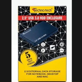 Technotech 2.5 Inch USB 3.0 HDD Enclosure – Premium Ultra-Fast 5Gbps Aluminium SATA External Case