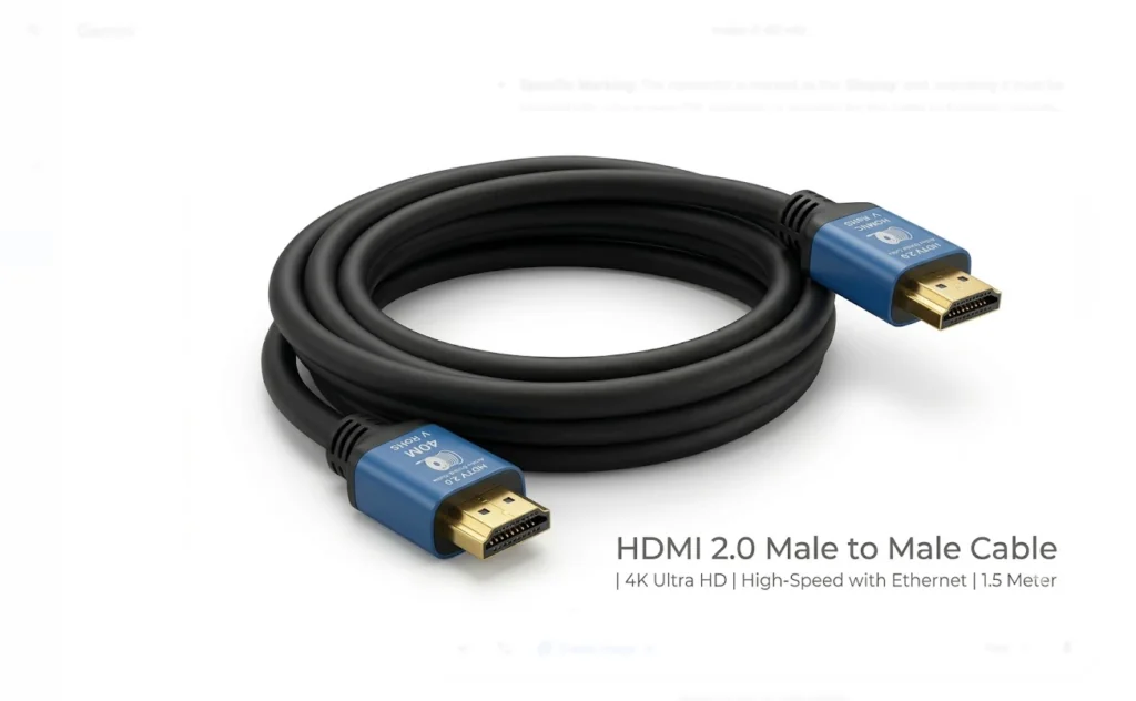 HDMI 2.0 Male to Male Cable | Ultimate 4K High-Speed with Ethernet | Ultra HD Performance (1.5 Meter, Black) Technotech Technologies